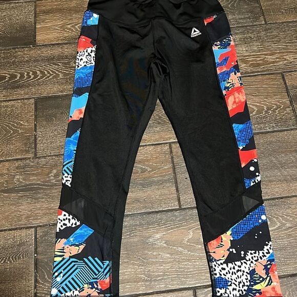 Reebok Yoga pants women Medium Colorful Athletic Leggings - Picture 2 of 9